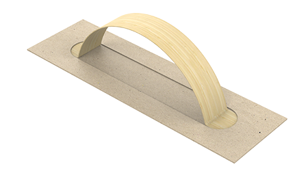 Bamboo Style Paper Handle w/ Kraft Base